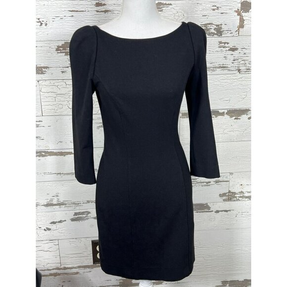 VINTAGE DIANE VON FURSTENBERG Arita Scoop Neck Dress Black  Sz S EUC - Picture 1 of 6